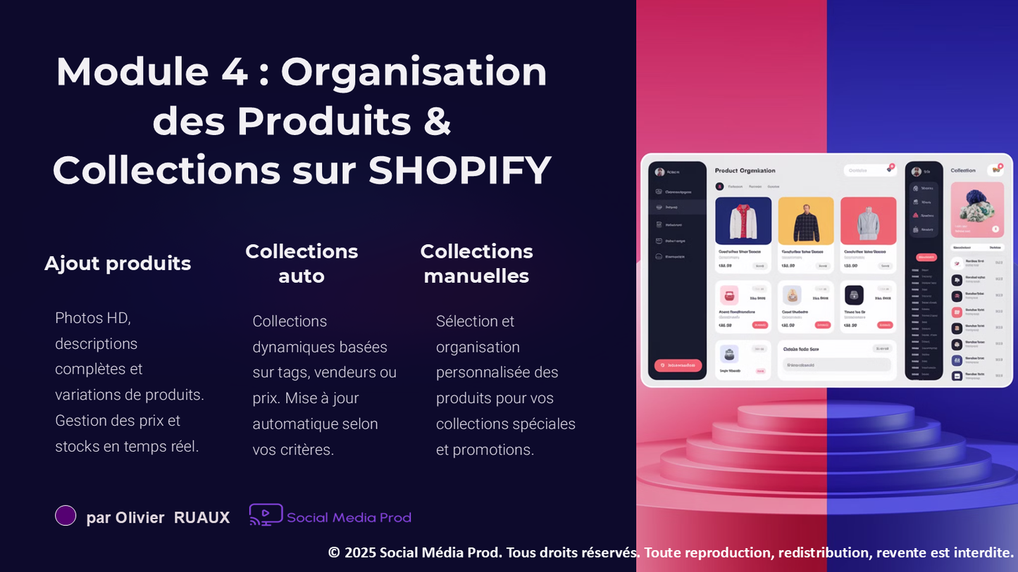 Module 4 : Organisation des Produits & Collections sur SHOPIFY